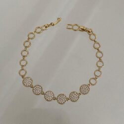 Taşlı Yuvarlak Halkalı Bileklik