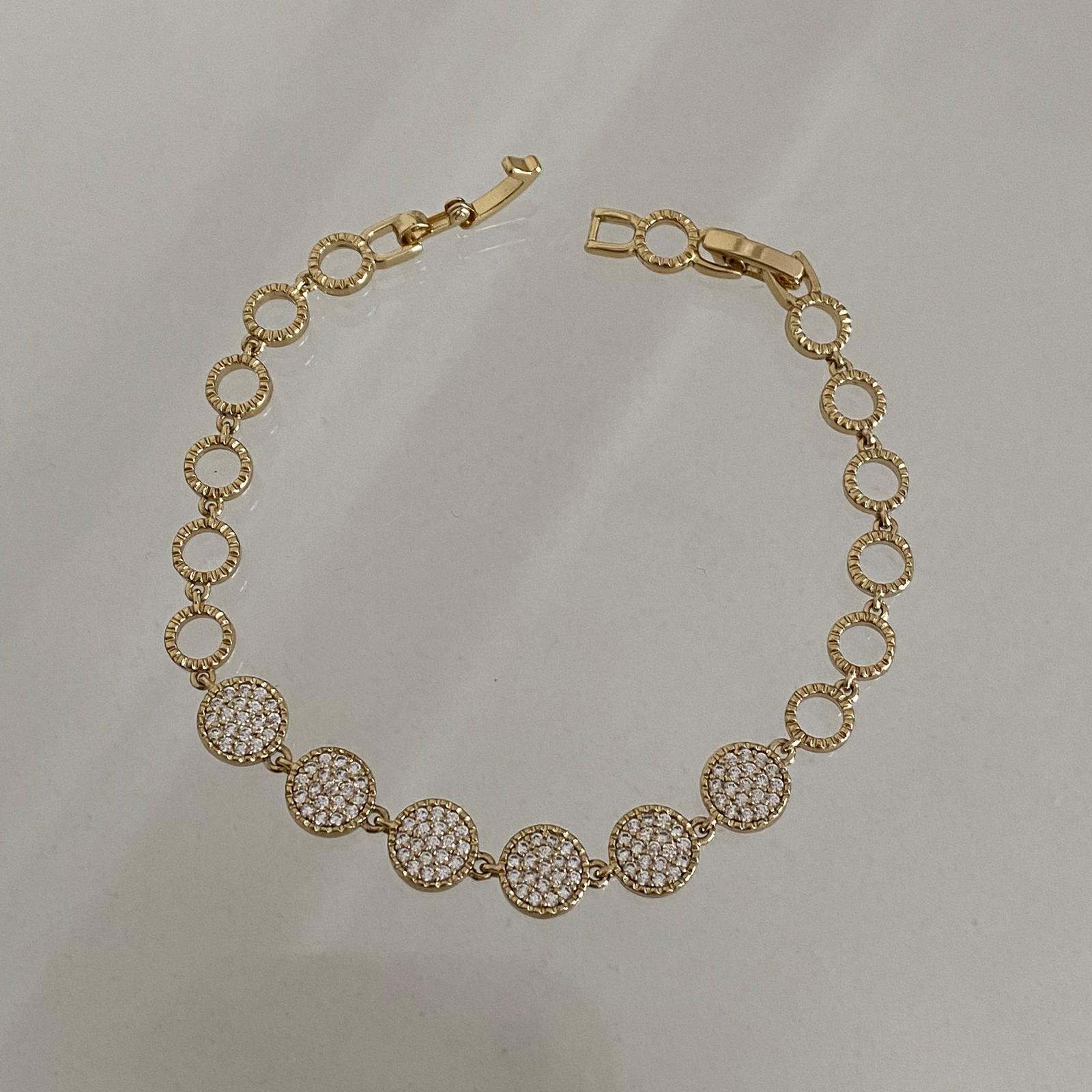 Taşlı Yuvarlak Halkalı Bileklik