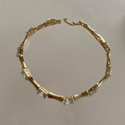 Parlak Modern Taş Sıralı Elite Bileklik