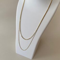 Çift Sıra İnce Zincir Kolye