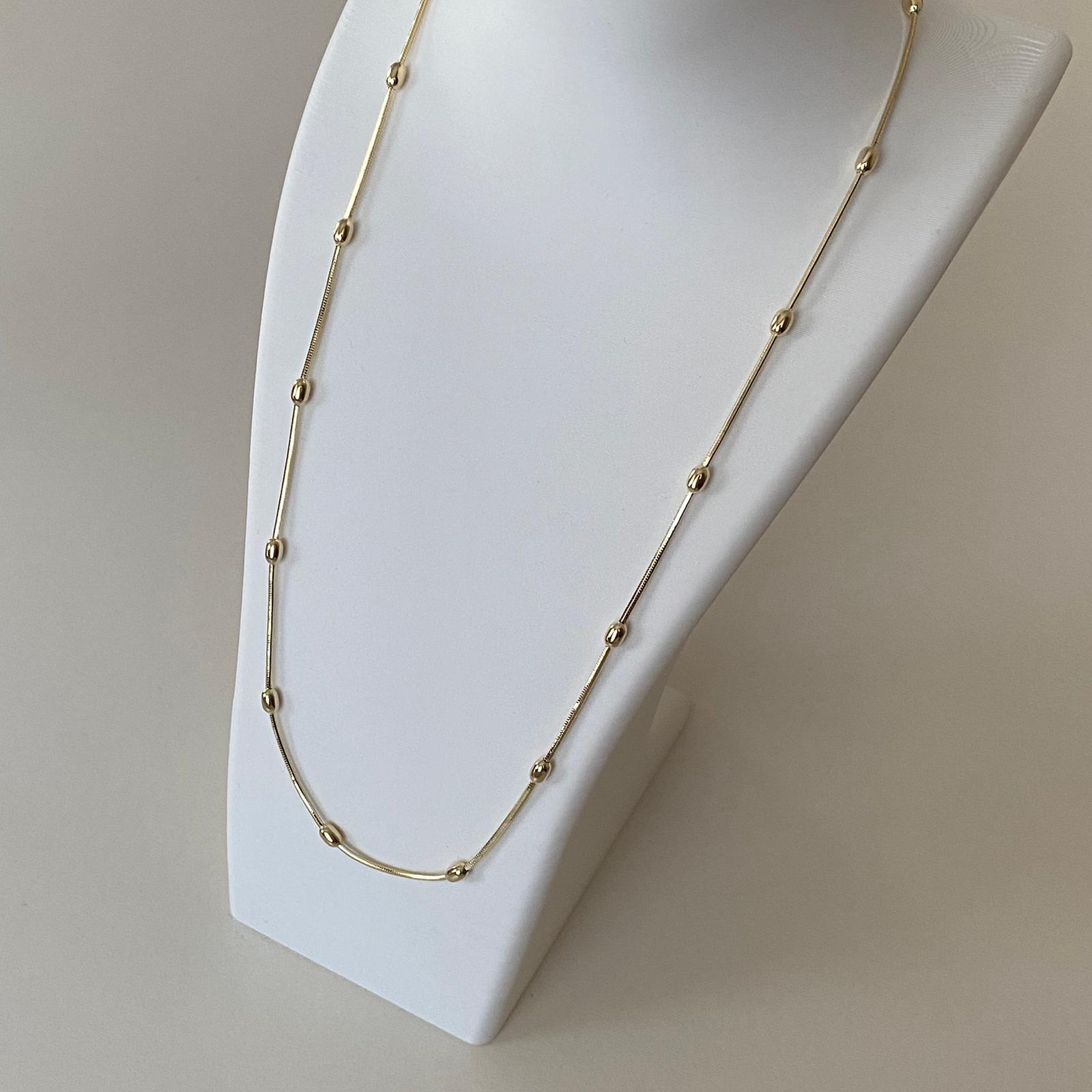 Minimal Top Süslemeli İnce Gold Kolye