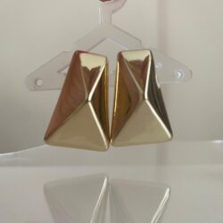 Geometrik Blok Formlu Büyük Küpe