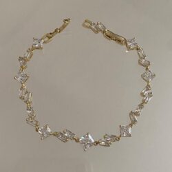 Kare ve Baget Taşlı Payal Bileklik