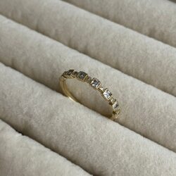 Vintage Organik Taşlı İnce Yüzük