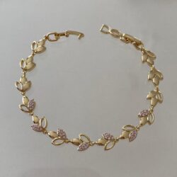 Pink Liora Yaprak Formlu Kadın Bileklik