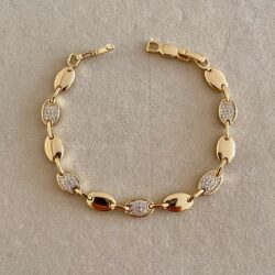 Melina Oval Gold Bileklik