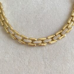 Aureline Çift Zincir Gold Bileklik