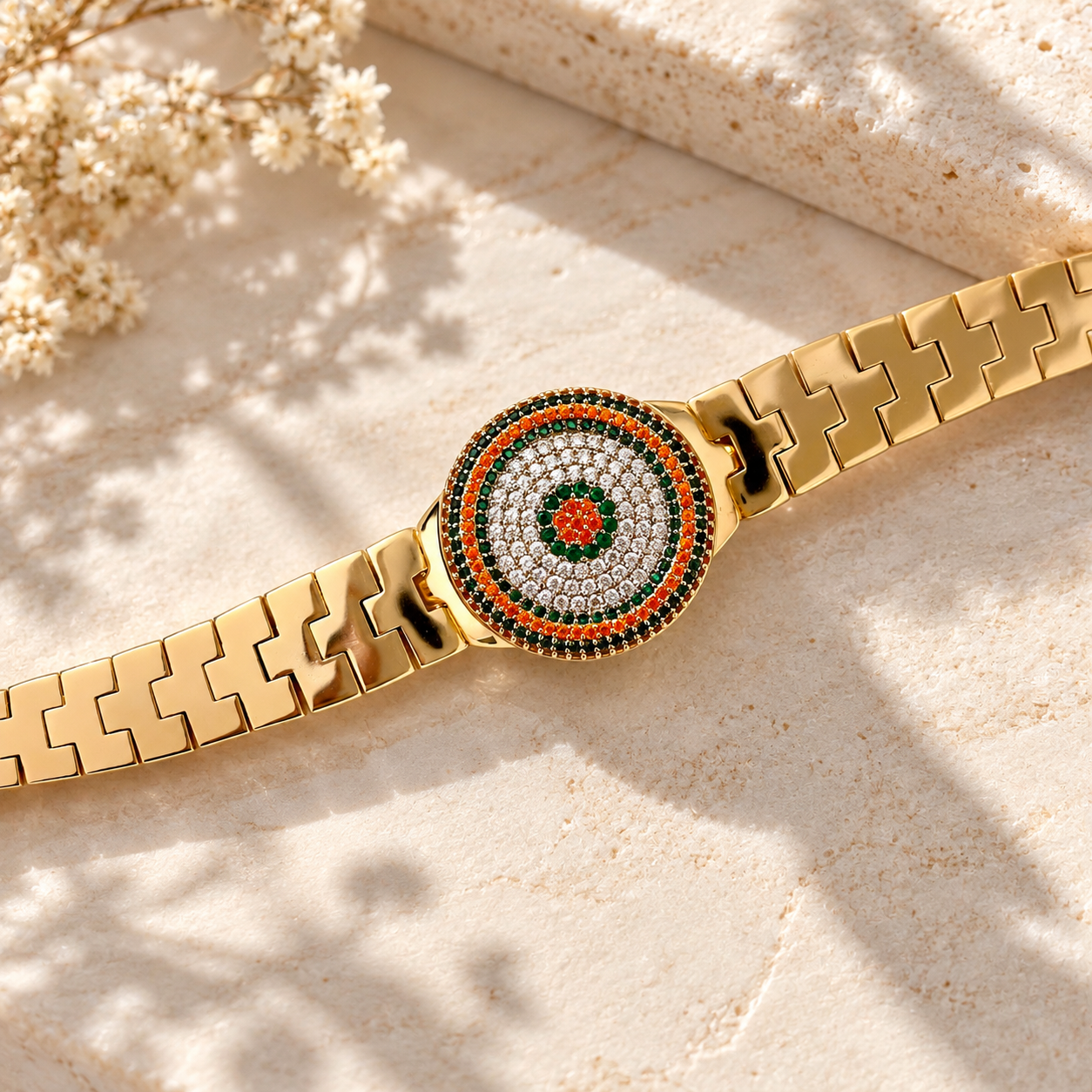 Imperia Soleil Gold Bileklik - Roselora 14K Gold Kaplama Xuping Bileklik Detay 1
