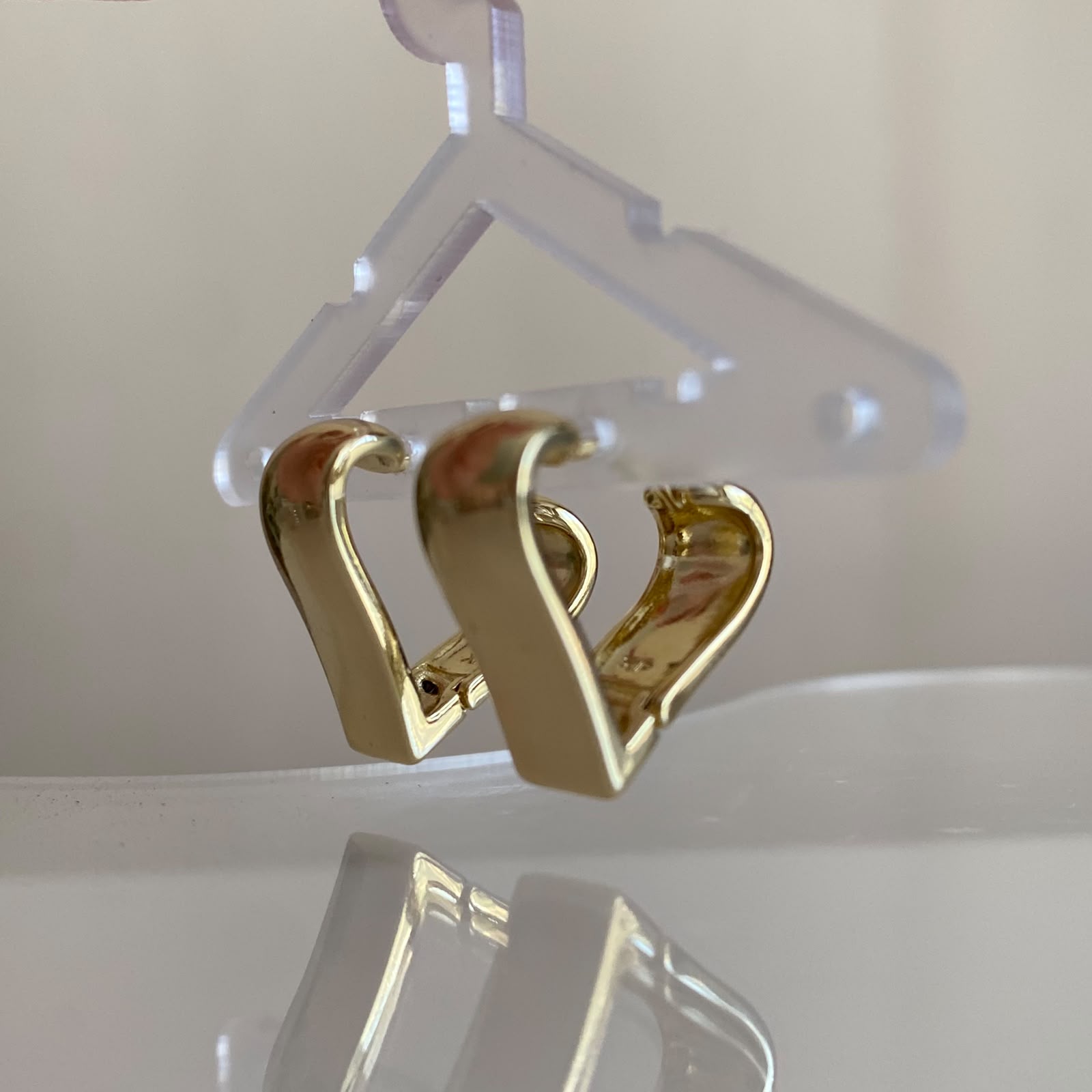 Vera Kalp Form Gold Küpe - Roselora 14K Gold Kaplama Xuping Küpe