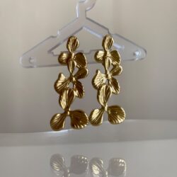 Flora Gold Damla Küpe - Roselora 14K Gold Kaplama Xuping Küpe