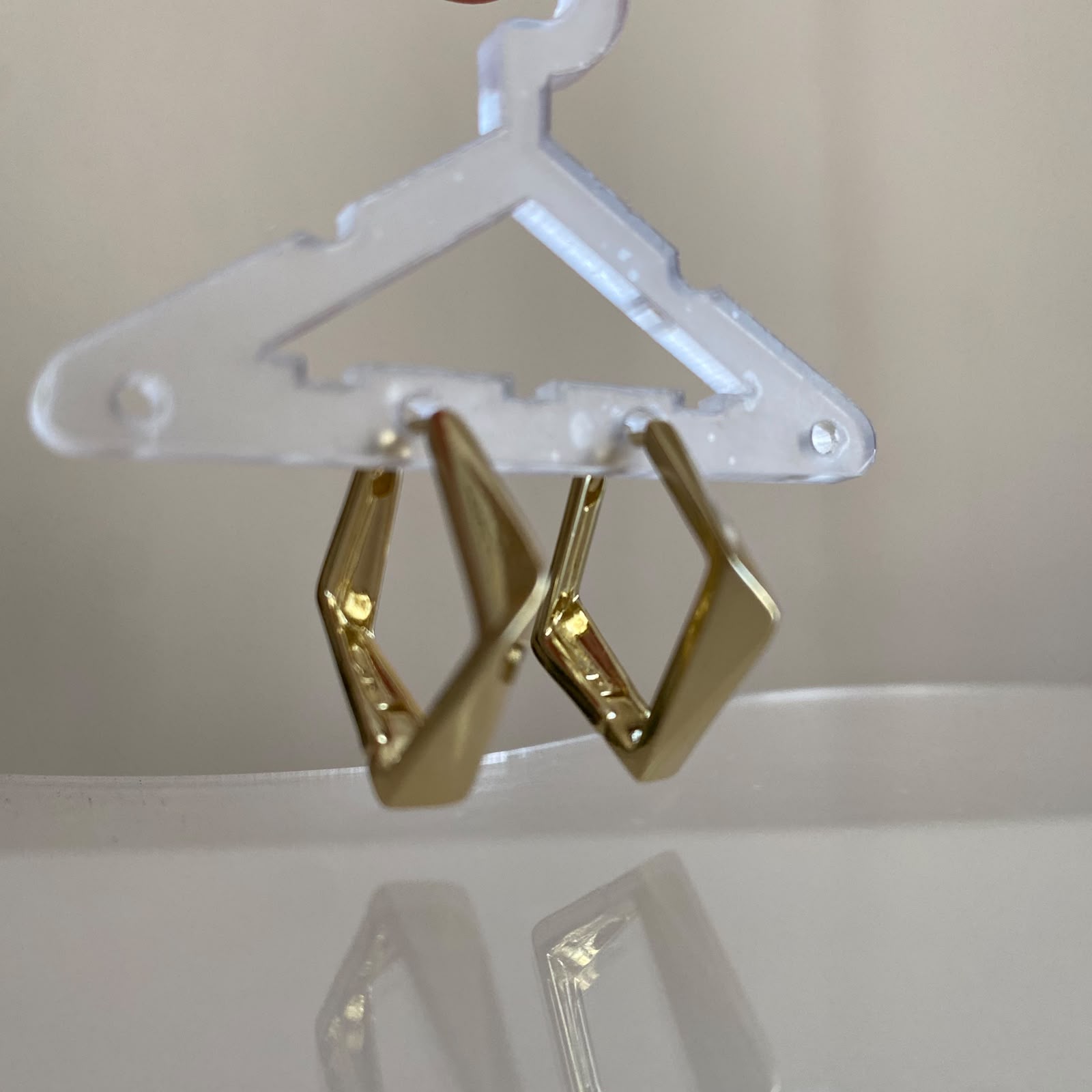 Geo Geometrik Gold Küpe - Roselora 14K Gold Kaplama Xuping Küpe