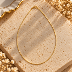 Aurelina İnce Gold Zincir - Roselora 14K Gold Kaplama Xuping Kolye