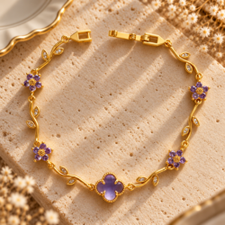 Violetta Çiçekli Bileklik - Roselora 14K Gold Kaplama Xuping Bileklik