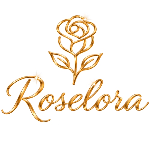 Roselora Logo Dikey Metalik Gold - Roselora VIP Gold Takı